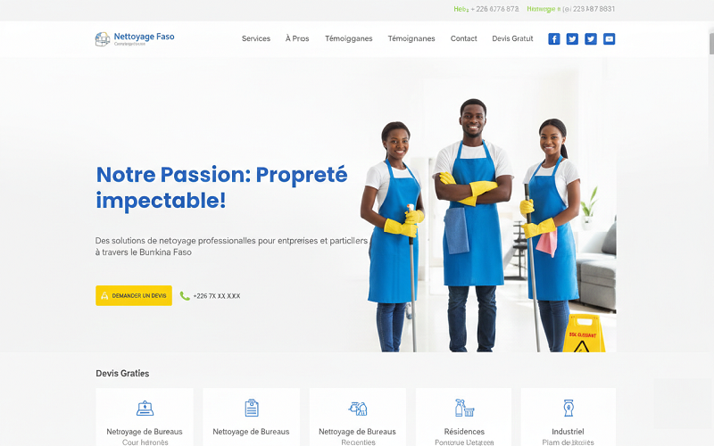 Site Entreprise de nettoyage